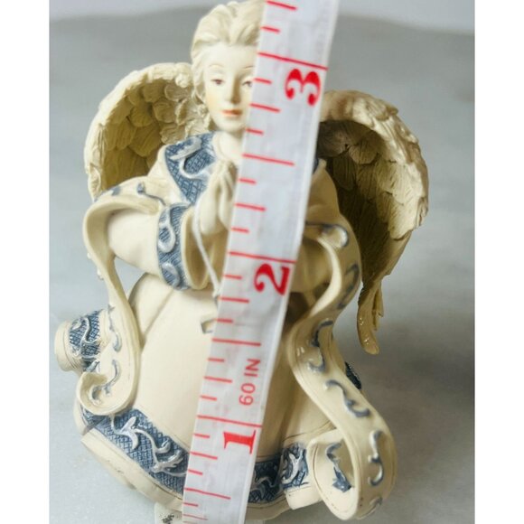 Vtg 2002 Sarahs Angels "Dawn" Figurine Praying Angel Cross GrannyCore BabyCore - Picture 5 of 5